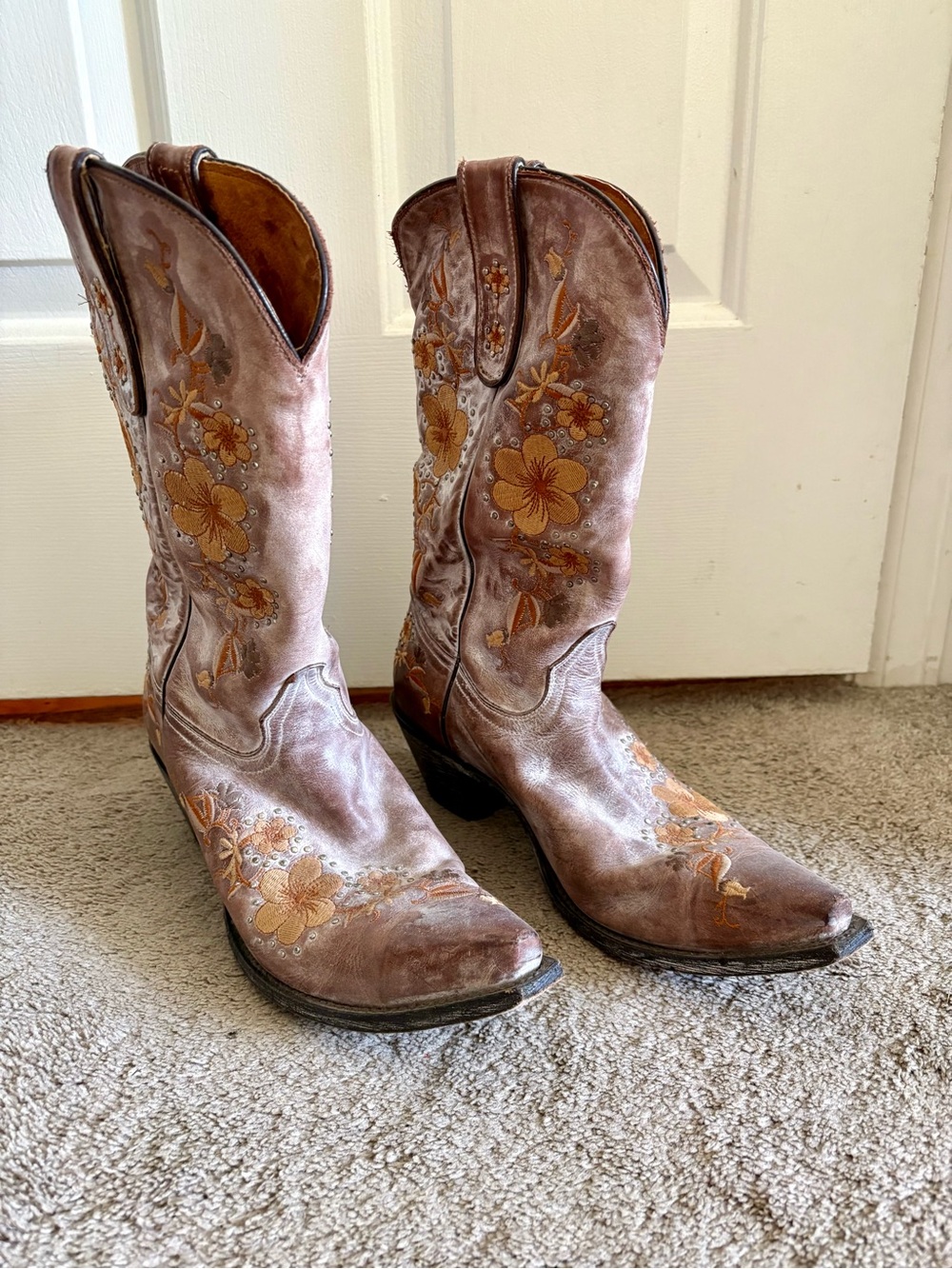 Old Gringo Brown Embroidered Floral Western Boots